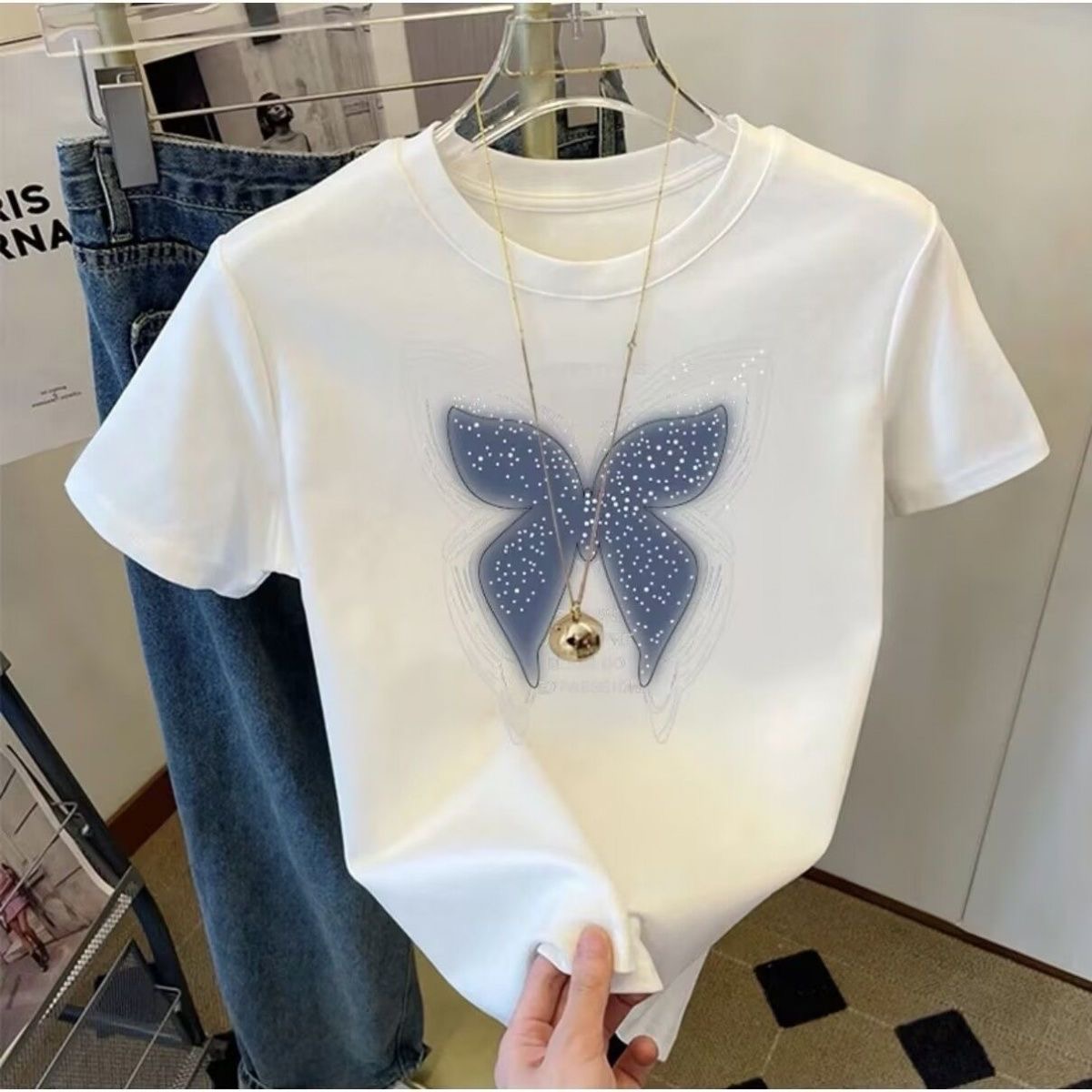 Fashionable Korean Style Women's Summer Short-Sleeved Top---36