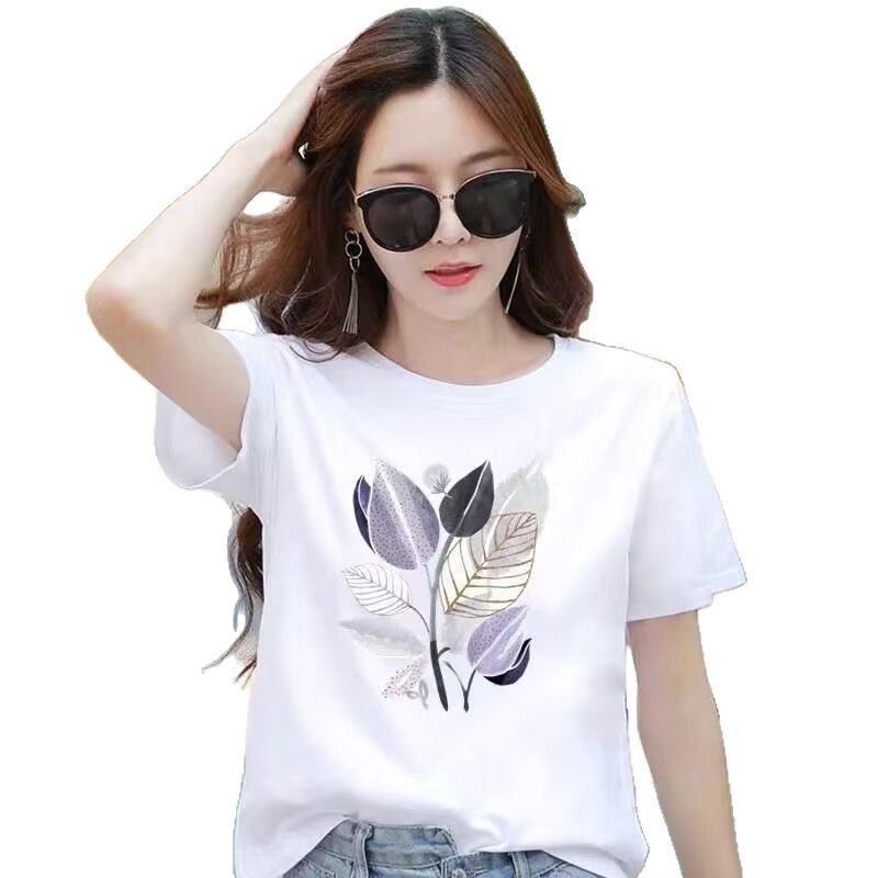 Fashionable Korean Style Women's Summer Short-Sleeved Top---43